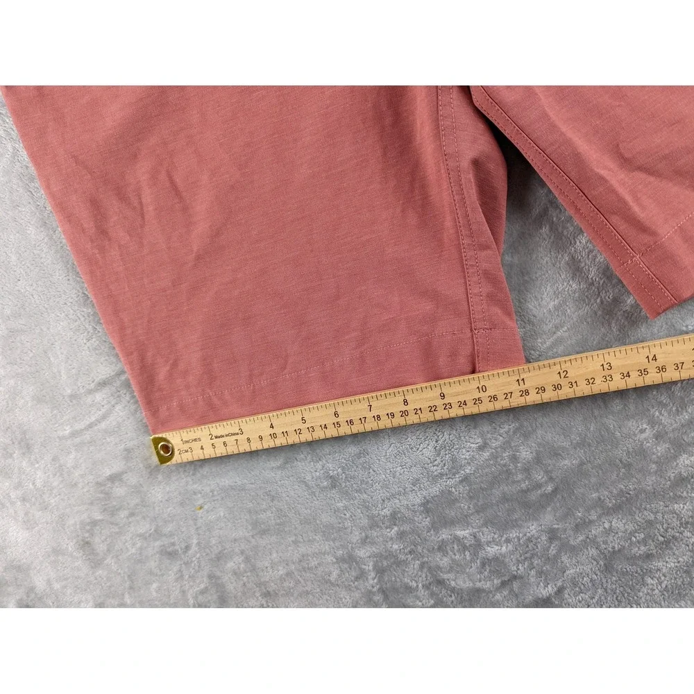 Faherty All Day Shorts Men 36 Red Pink Drawstring Stretch 9